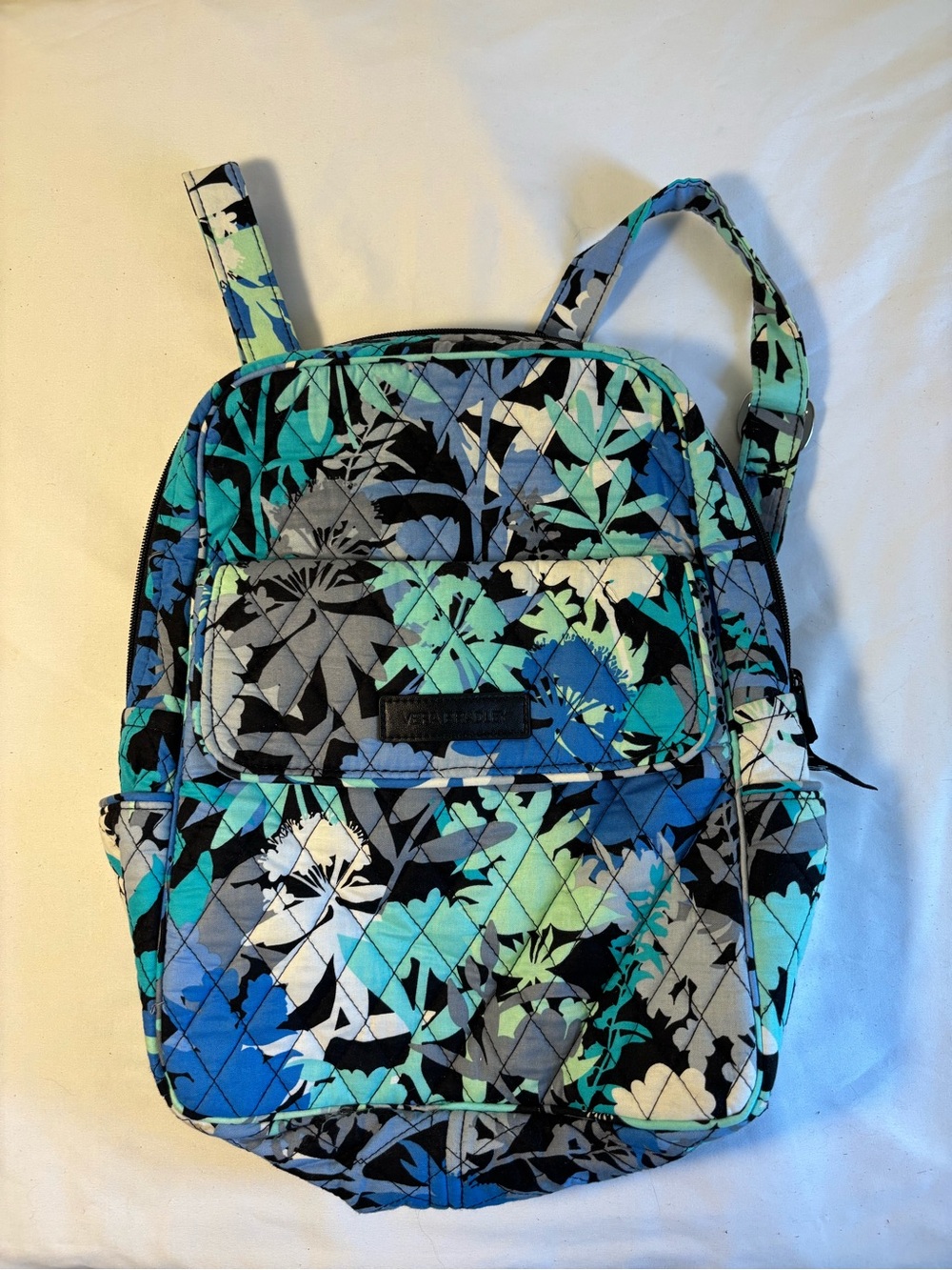 Vera Bradley quilted backpack in the Camofloral pattern